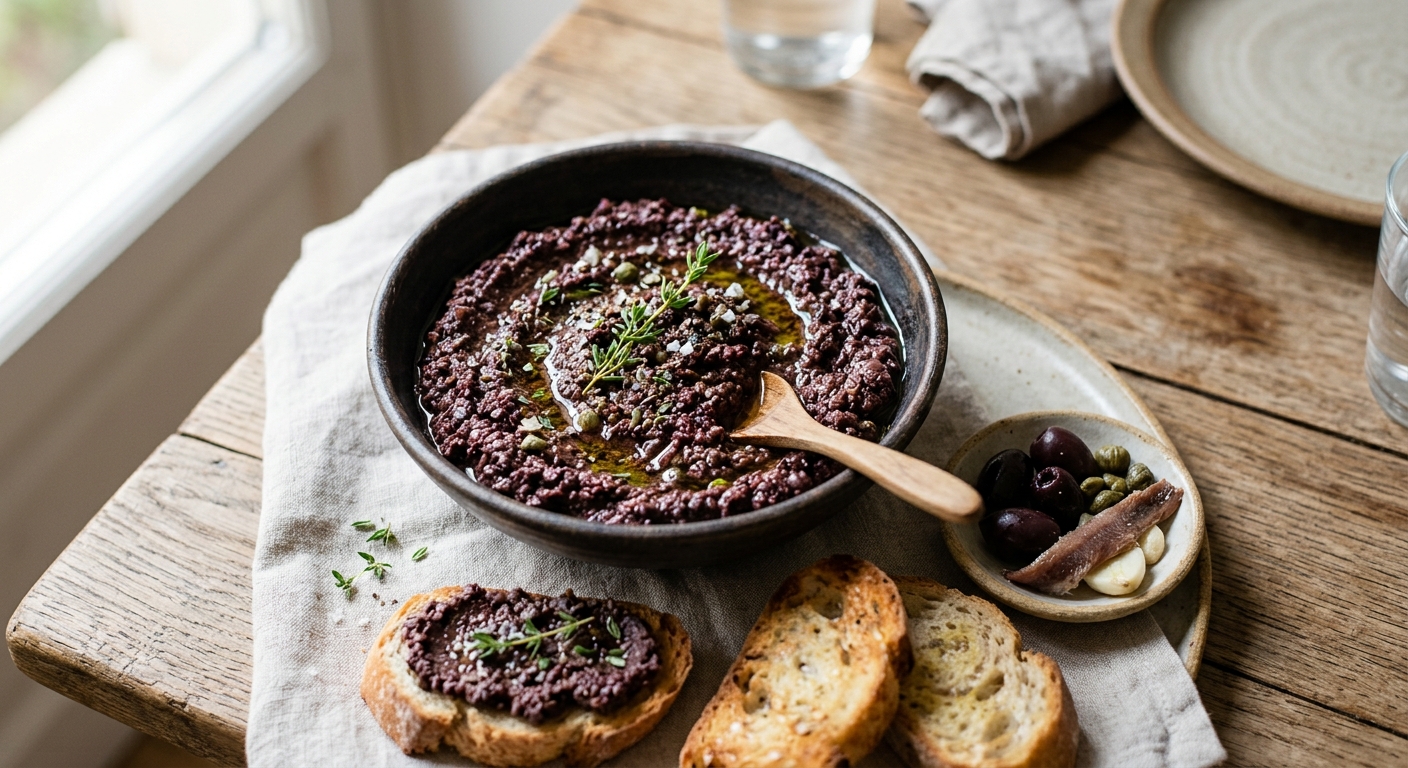 Tapenade d'olives noires traditionnelle