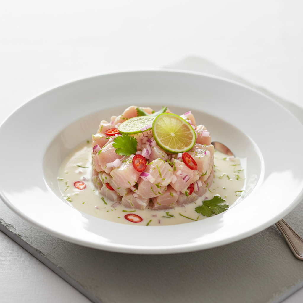 Tartare de daurade au lait de coco