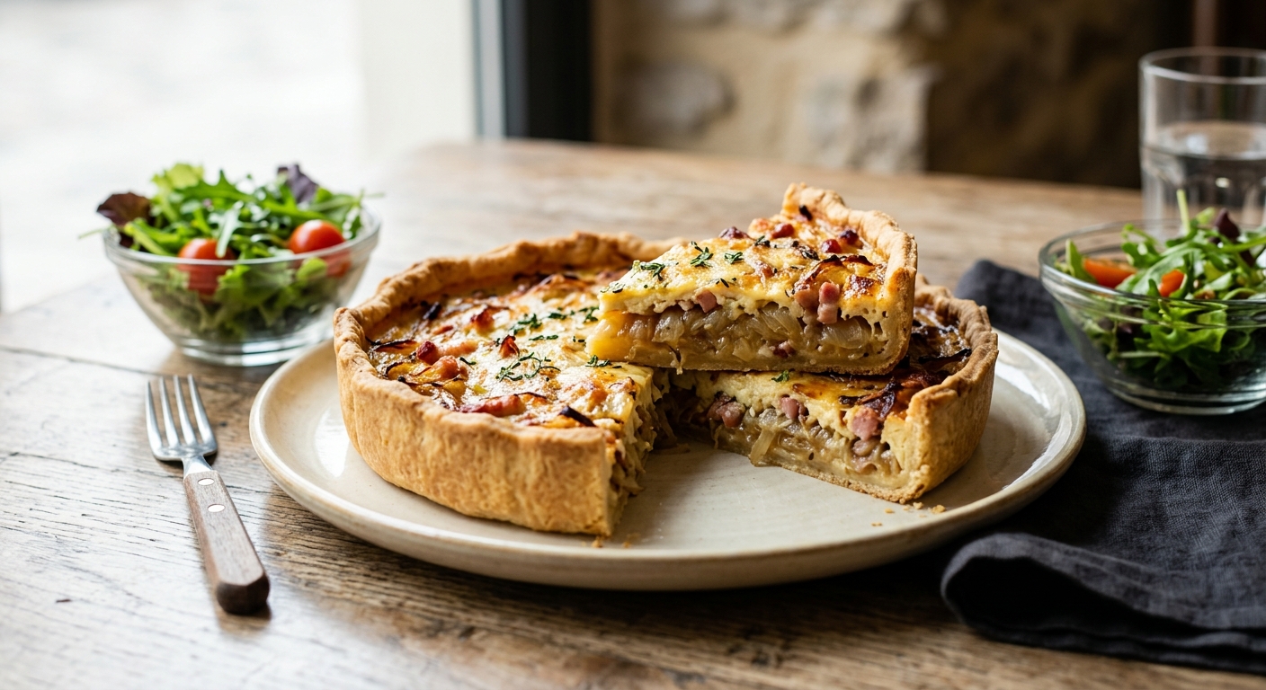 Tarte à l'oignon à l'alsacienne