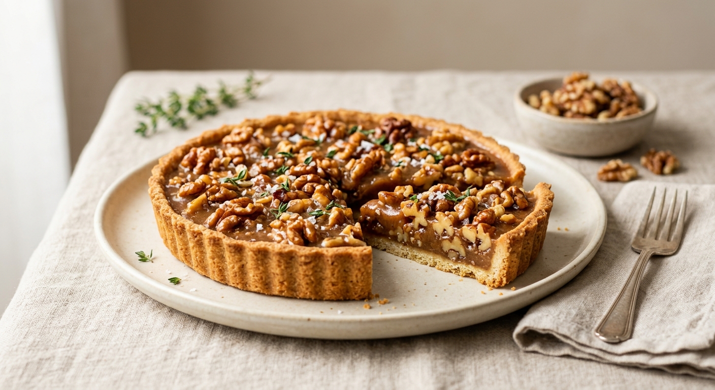 Tarte aux noix et caramel