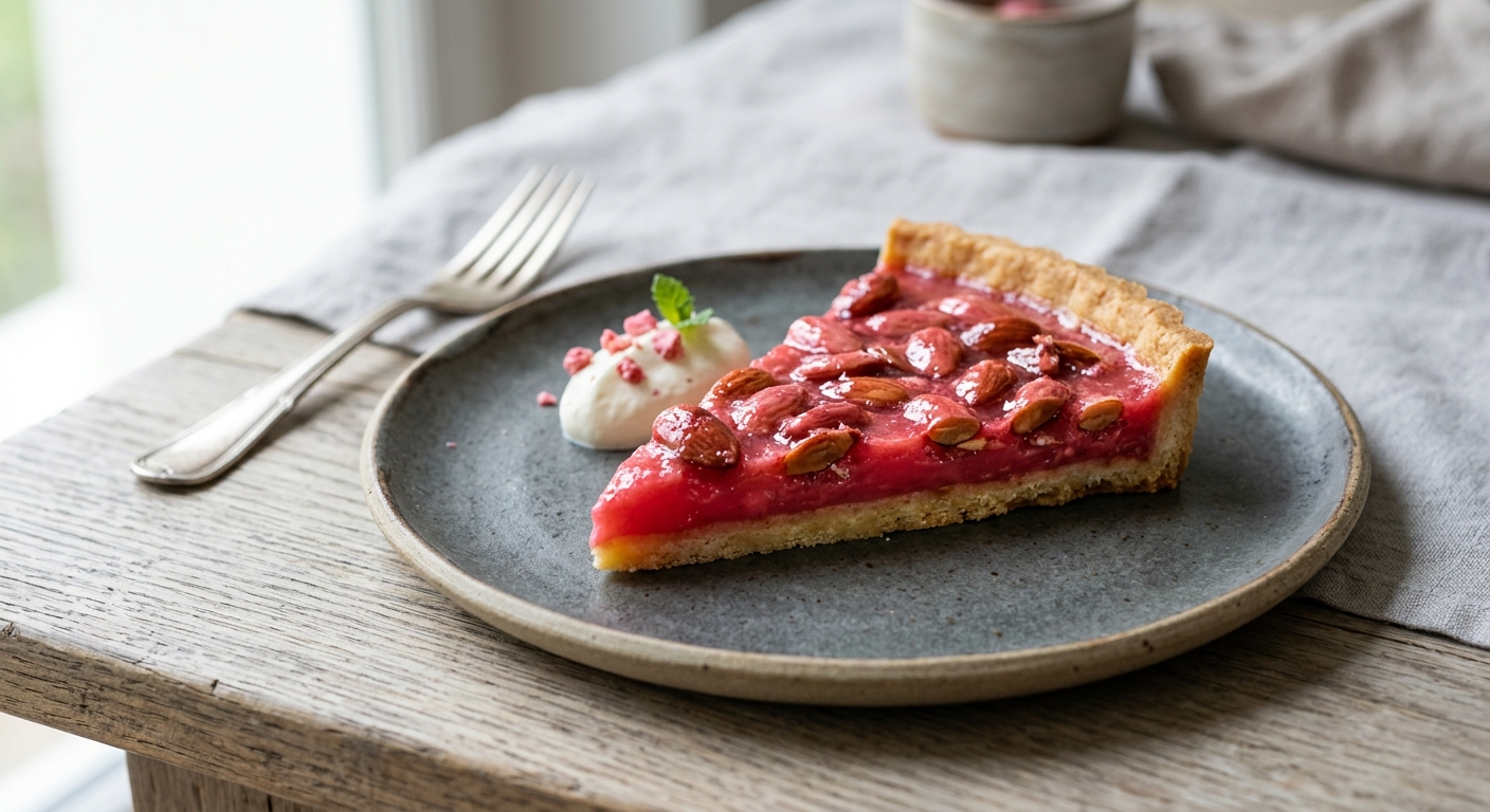 Tarte aux pralines roses