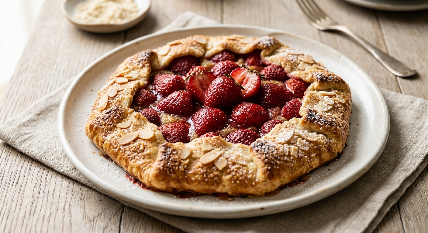 Tarte rustique aux fraises