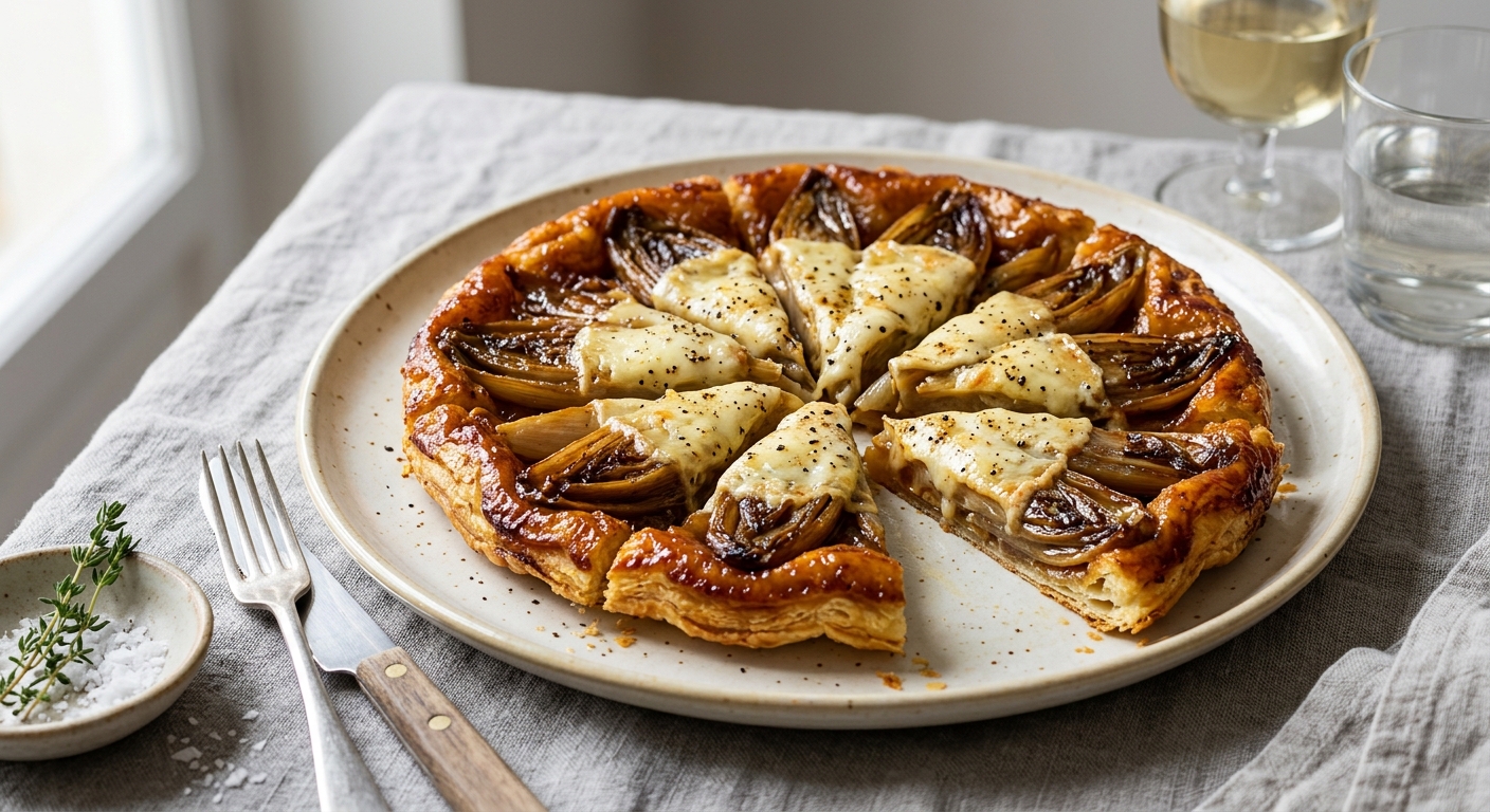 Tarte tatin aux endives et chavignol