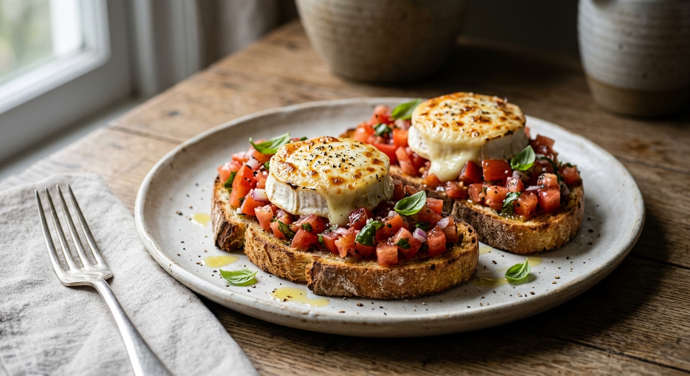 Tartines gourmandes de chèvre chaud