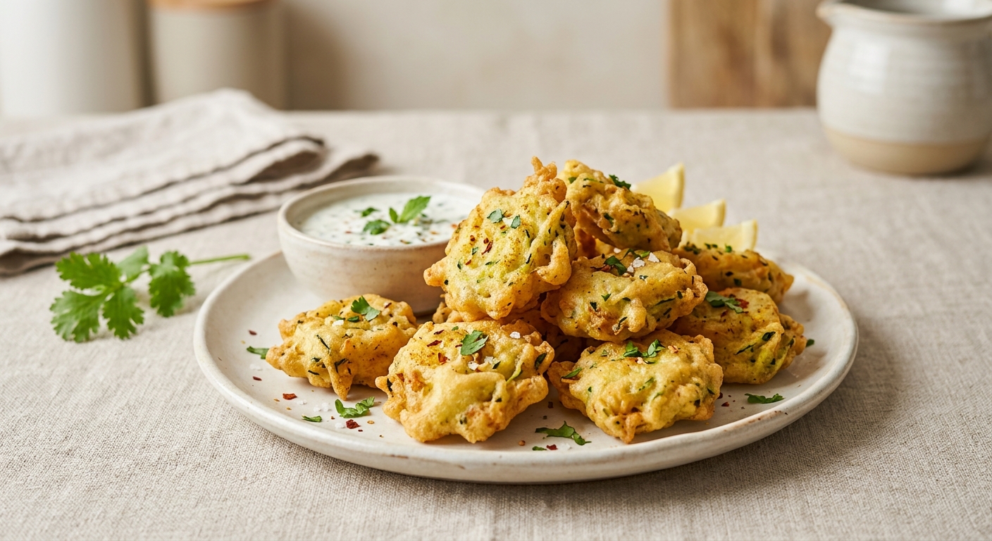 Tempuras de courgettes au curry