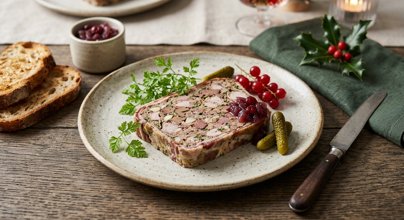 Terrine de campagne maison pour Noël