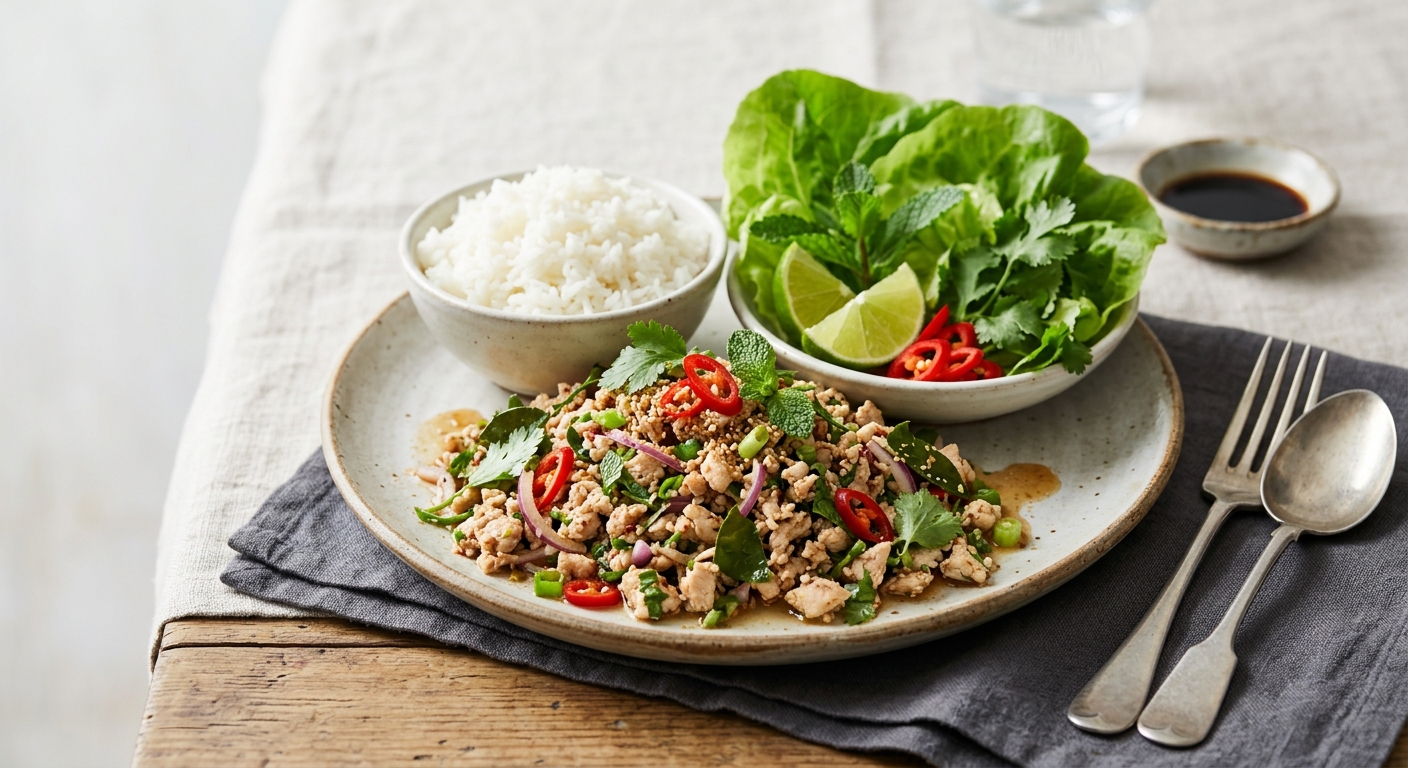Thai-Inspired Larb with Rice