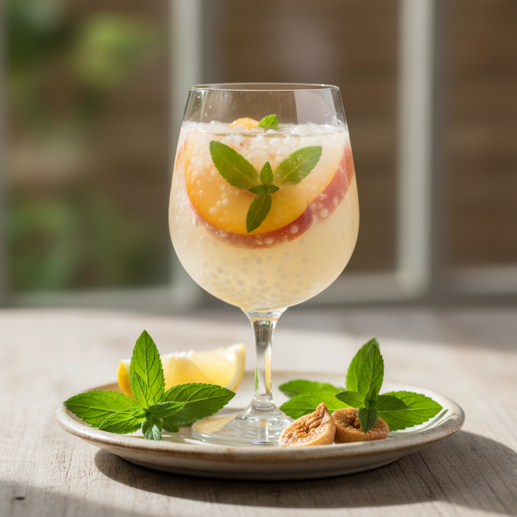 Tibicos aux pêches et à la verveine