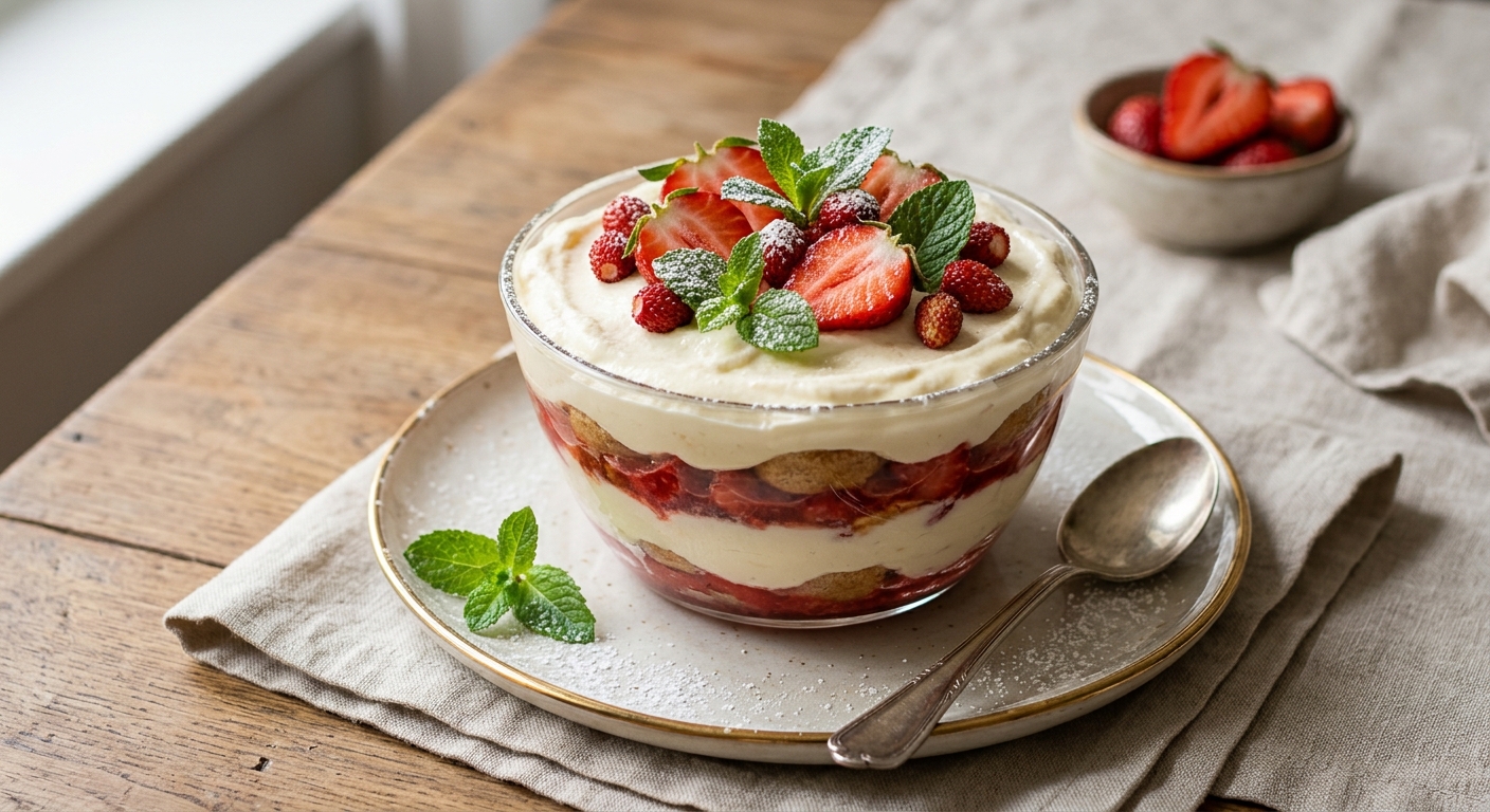 Tiramisu aux fraises