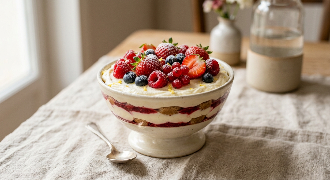 Tiramisu aux fruits rouges