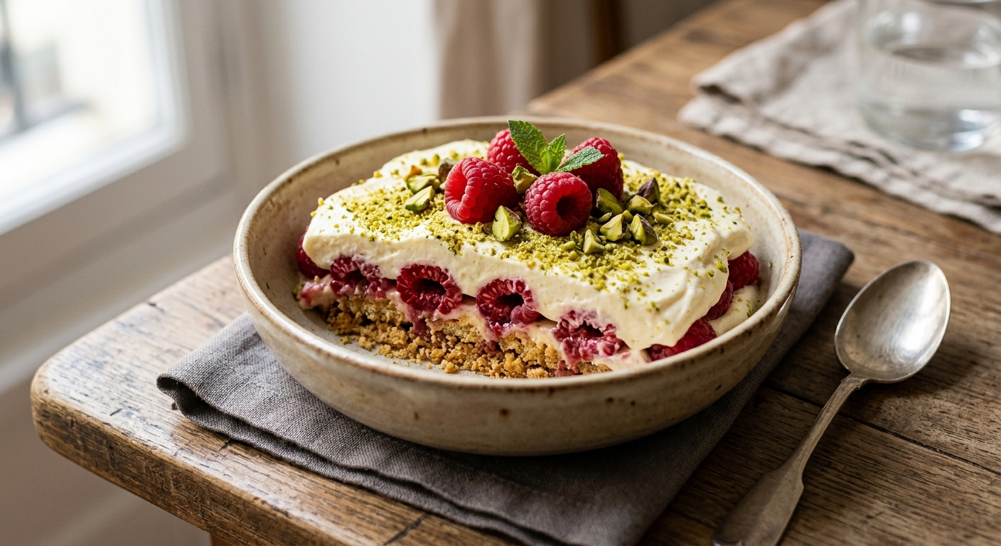 Tiramisù framboises/pistaches