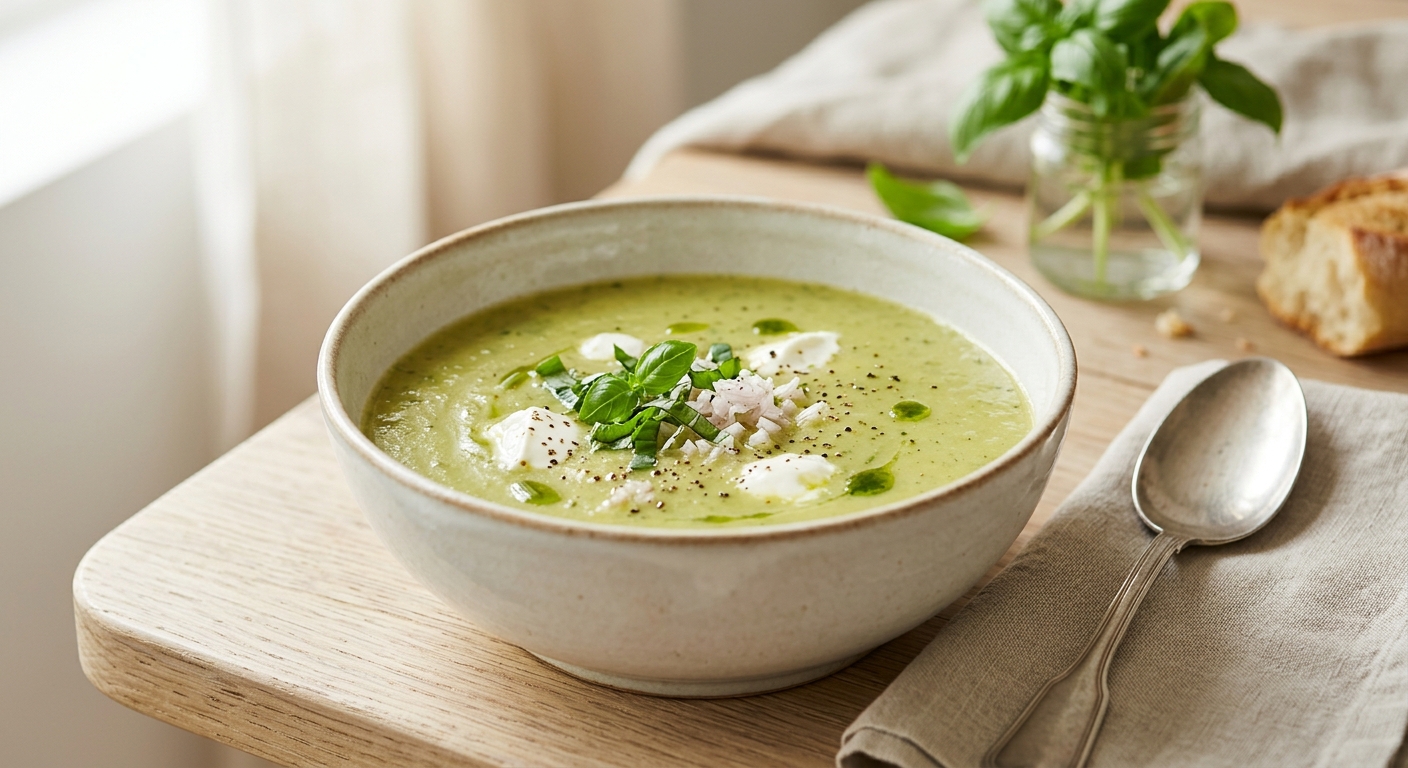 Velouté de courgettes au kiri