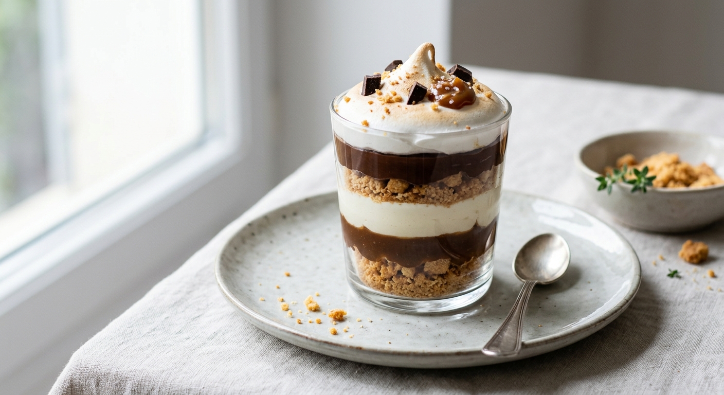 Verrine sablés bretons et caramel beurre salé