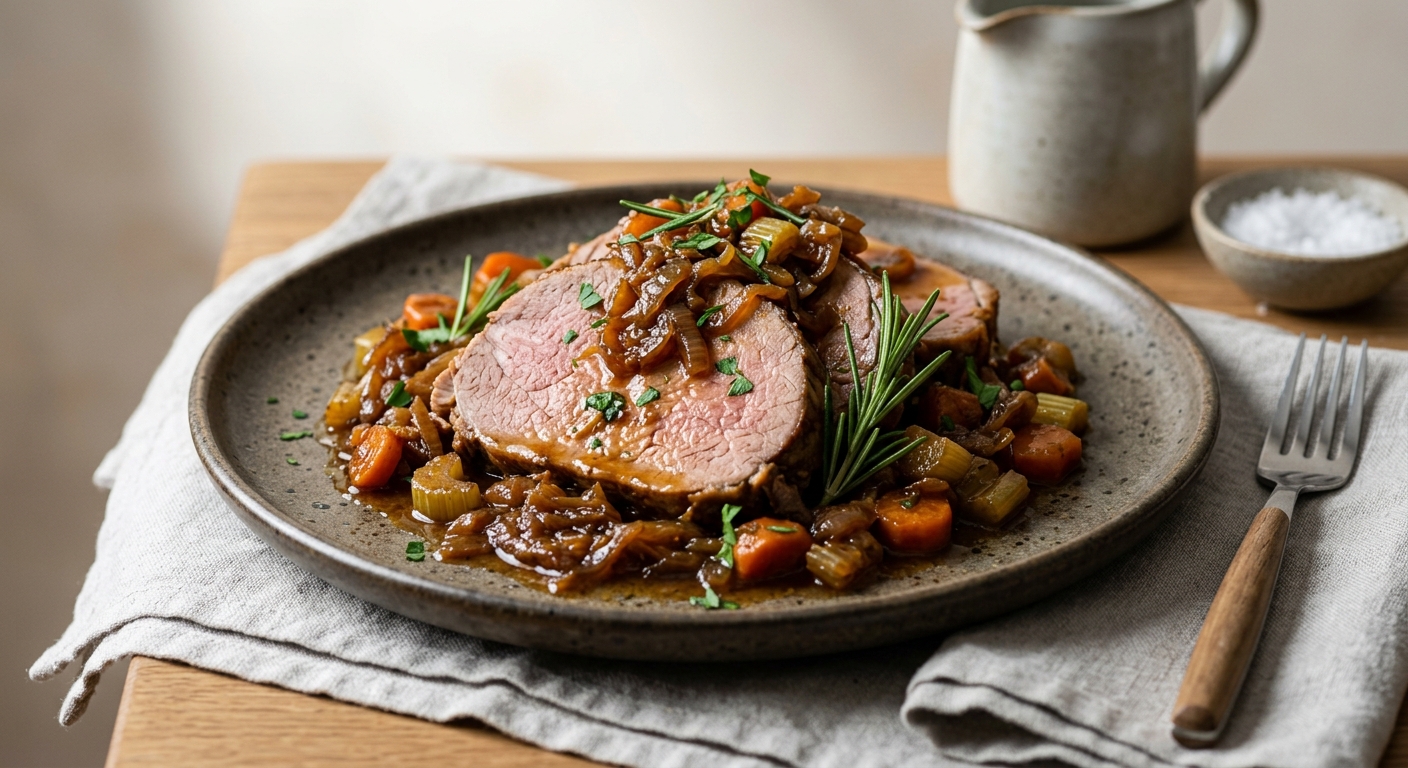 Vitello alla genovese (rôti de veau à la génoise)