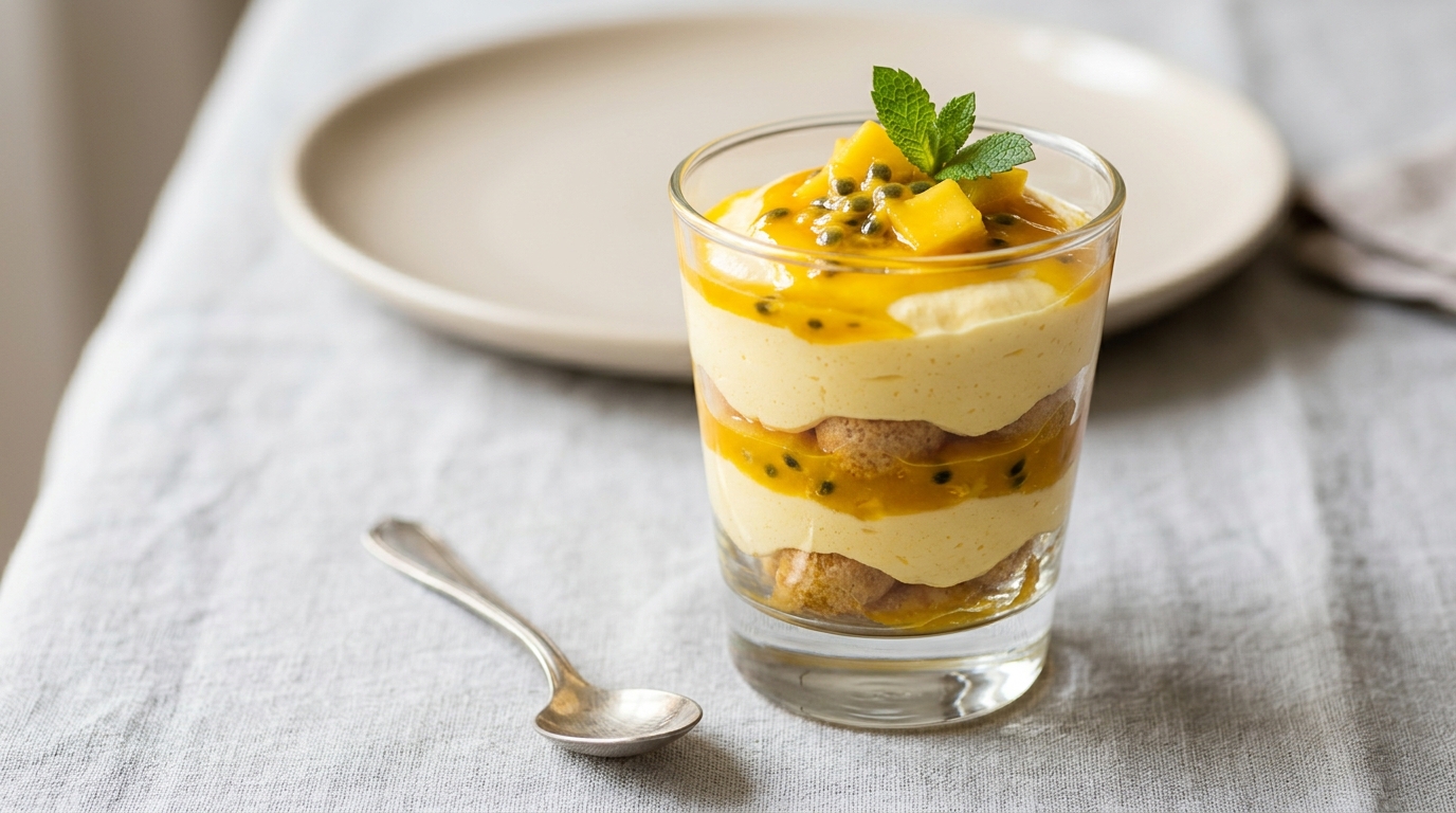 Volupté aux fruits de la passion et à la mangue
