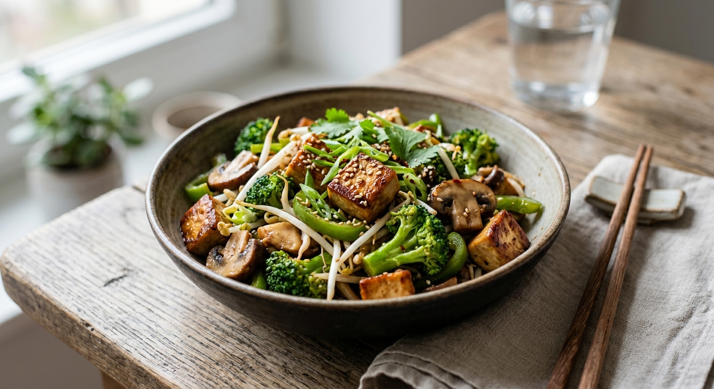 Wok de tofu aux brocolis