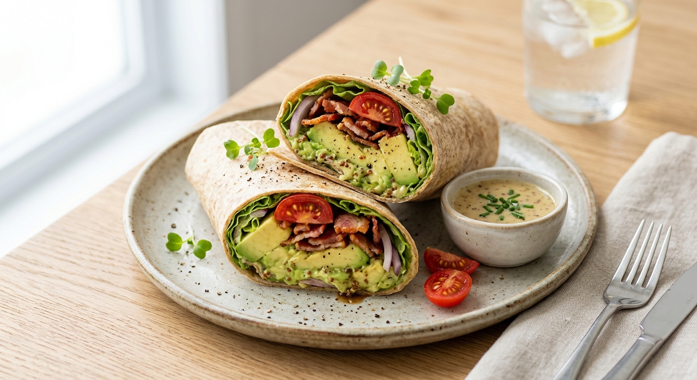 Wrap de l'été à l'avocat crémeux et bacon
